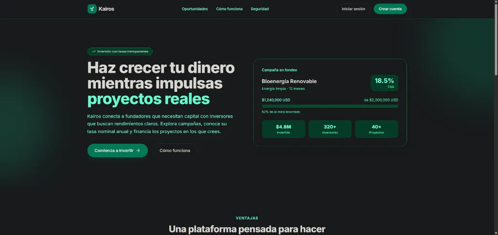 Kairos web platform visual